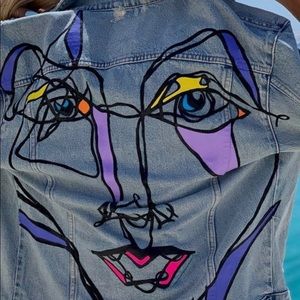 Hand painted designed jacket !!!